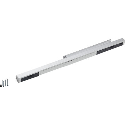 Скользящий канал с электромагнитной фиксацией открытого положения  и датчиком дыма G-EMR 24VDC, 80-120⁰, серый